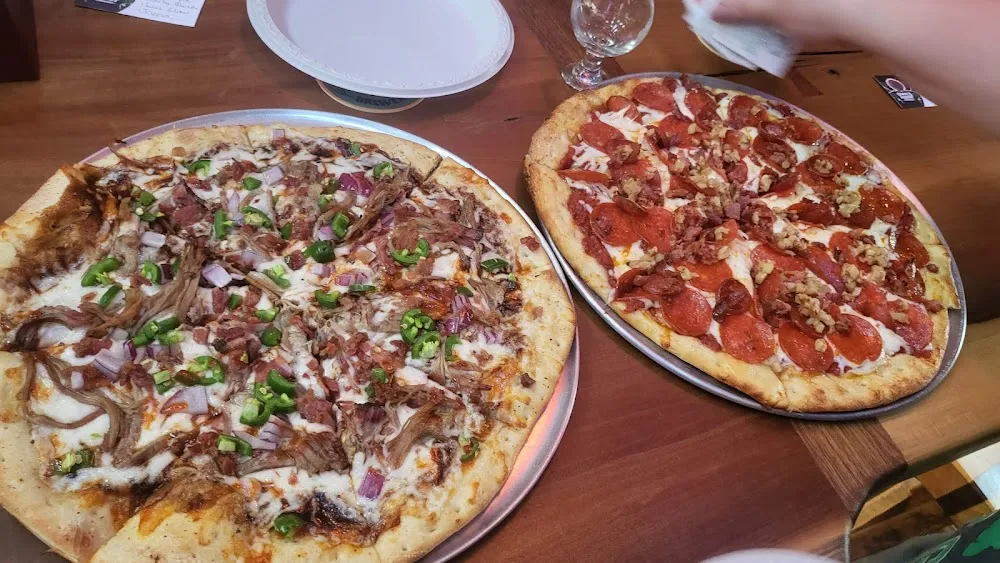 BBQ Pizza and Sopranos Pizza